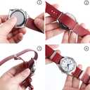 BINLUN Leather Watch Band Crazy Horse Oiled Leather Watch Straps 18mm 19mm 20mm 21mm 22mm 24mm Replacement One-Piece Watchbands for Men and Women Silver & Black Buckle