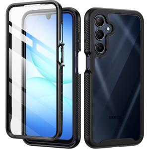 seacosmo Designed for Samsung Galaxy A17 A16 5G Phone Case, Full Body Shockproof Cover, with Built-in Screen Protector Slim Fit Protective Case for Galaxy A17 A16, Black