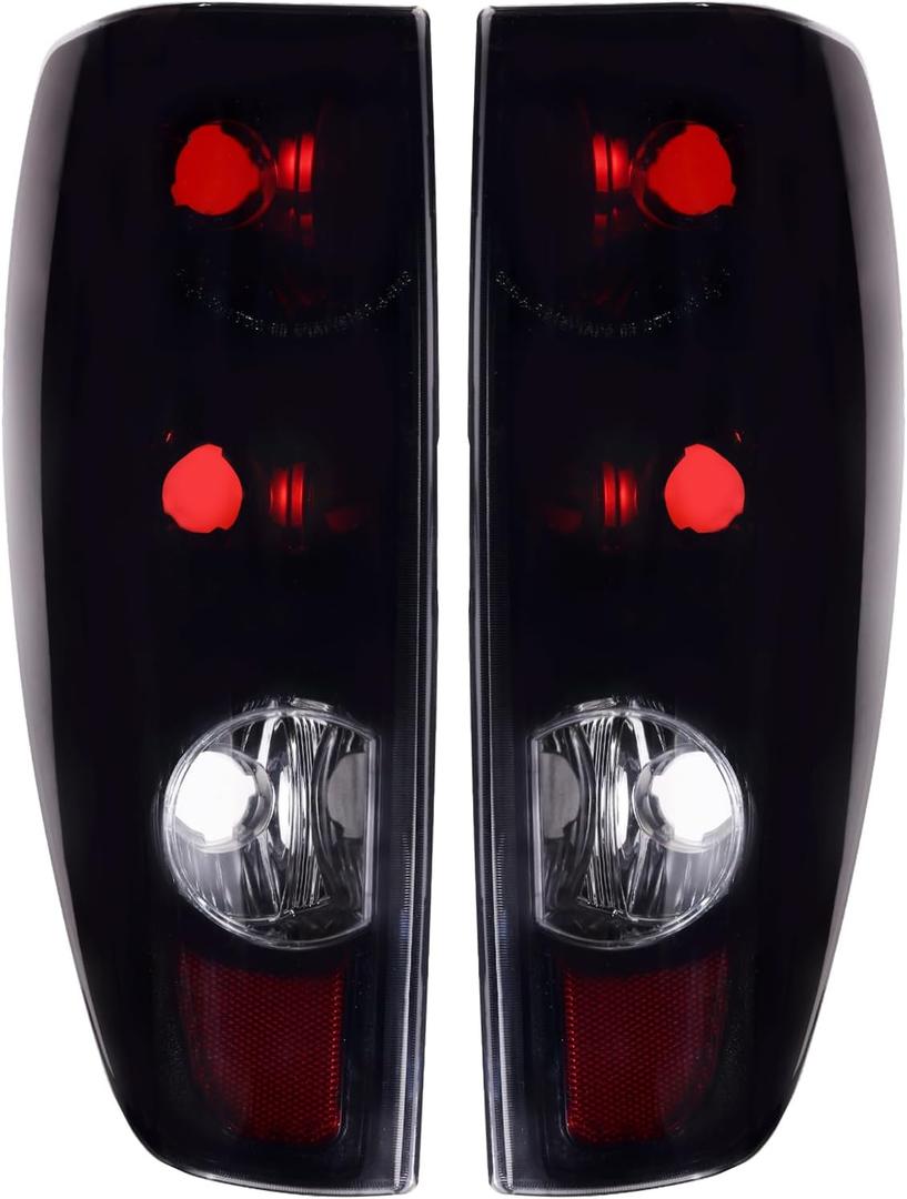 Boine Tail Light Compatible With Chevrolet Chevy Colorado GMC Canyon 2004-2012 Driver and Passenger Side Rear Light Black Smoked Housing Brake Lamps Replaces GM2801164