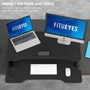 FITUEYES Height Adjustable Standing Desk 32" Wide Sit to Stand Converter Stand Up Desk Tabletop Workstation for Dual Monitor Riser FSD308001WB