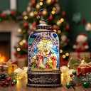 Christmas Snow Globe Water Lantern with Nativity Scene Battery Operated or USB Powered Musical Lighted Holiday Decoration for Tabletop Display for Family and Friends