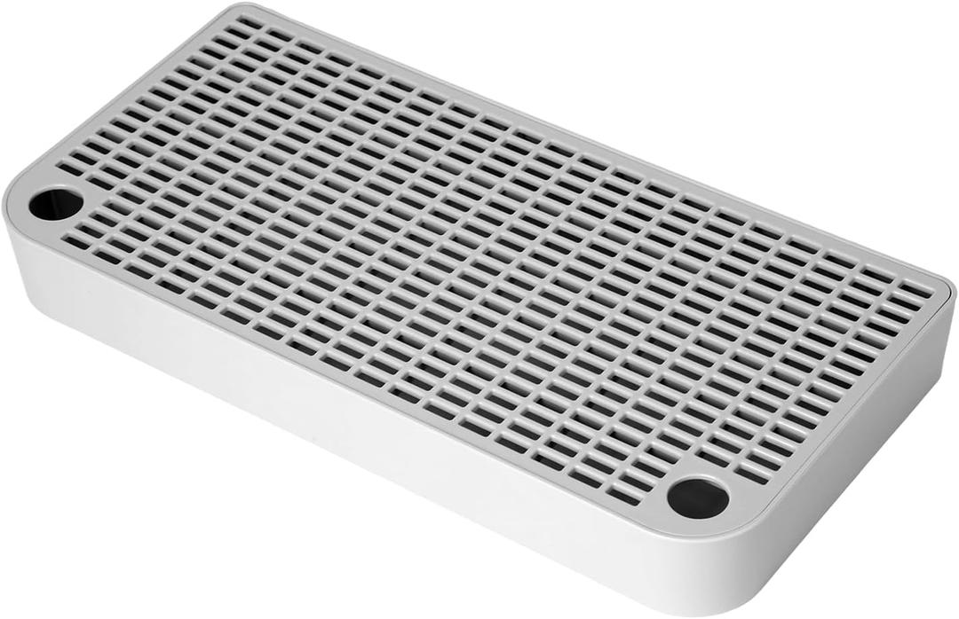 Cat Litter Box Step, Cat Ramp for Litter Box, Double Layered Litter Catcher Mat with Filter Function, Pet Ramp Stool for Kitten & Elderly Cats, Non-Slip & Anti-Litter Tracking, Easy Clean (Grey) (Gray)