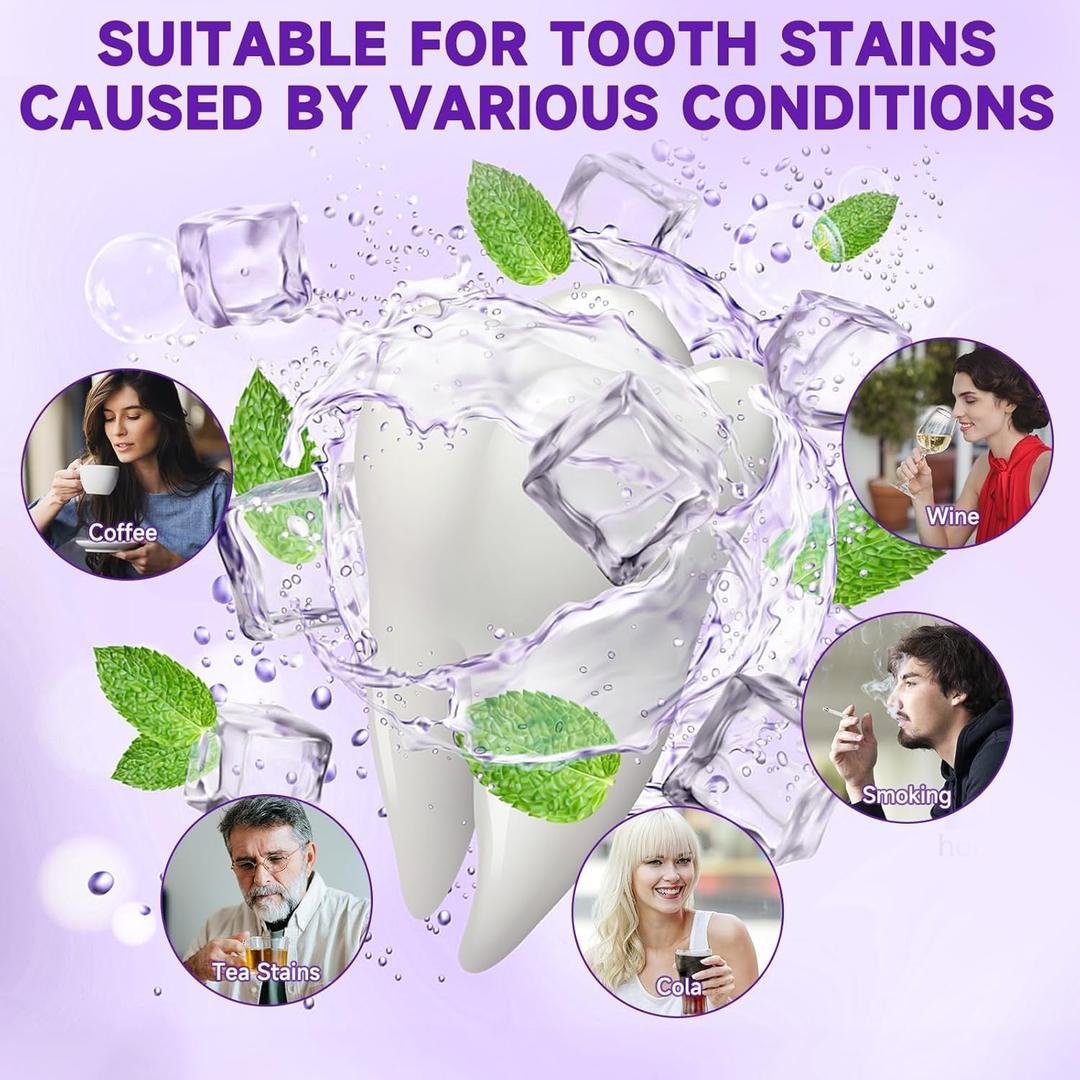 Purple Toothpaste for Teeth Whitening, Teeth Whitening Toothpaste, Tooth Stain Removal, Tooth Stain Removal Colour Corrector - 95 Fl Oz (Pack of 1)