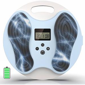 Rechargeable EMS Foot Massager for Neuropathy, Electronic Foot Circulation Stimulator for Plantar Fasciitis and Pain Relief, TENS & EMS Feet Legs