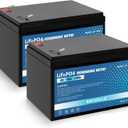 12V 10Ah Lithium LiFePO4 Rechargeable Battery for SLA,ADT,Rechargeable Replaces 12 Volt 10AH for Fish Finder, Power Wheels, Lighting,Solar Systems(2 Pack)