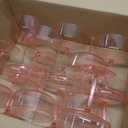 Ciaell 12PCS Plastic Martini Glasses - 10 Oz Pink Disposable Coupe Glasses with Stem - Heavy Duty Margarita Cups for Bars, Cocktails, Whiskey, Parties & Wedding & Easter