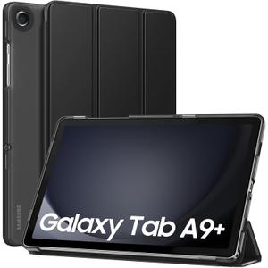 MoKo Case for Galaxy Tab A9+/A9 Plus 11 inch 2023, Slim Stand Protective Smart Cover with Hard PC Translucent Back Shell for Tab A9 Plus Tablet (SM-X210/X216/X218), Auto Wake/Sleep, Black