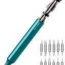 HOTO 24 in 1 Multi Bit Mini Screwdriver Set Magnetic, Manual Precision Screwdriver Set, EDC Pen Screwdriver for Eyeglasses, Electronics, Watches, Phones, Laptops, Cameras, Dark Turquoise