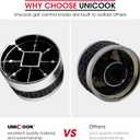 Unicook Grill Control Knob 4 Pack, Gas Burner Replacement, Chrome Plated Plastic with Nonslip Grip, Fits BBQ Gas Grills with D Shaped Valve Stem, Including 4 Knobs and 12 Adaptors