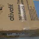 ATIVAFIT 36-Inch Toddler Trampoline with Foam Handle, Foldable Indoor Outdoor Mini Rebounder for Kids Ages 26 (Orange and Blue)