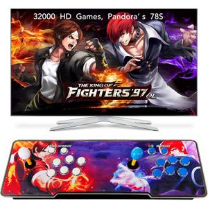 FVBADE [32000 Games in 1] 78S Pandora Box Arcade Game Console for PC & Projector & TV ,3D Games 1-4 Players Double Joystick Favorite List Game Category Save/Search/Hide/Pause (Whole)