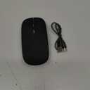 Wireless Bluetooth Mouse, Rechargeable, LED, Silent, Ultra-thin Design (Bluetooth 5.2 and 2.4GHz USB Receiver) | Portable Computer Mouse for Laptops, iPads, MacBooks and Apple Devices (Black)