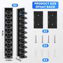 Baseball Cap Storage Rack Wall Mounted - 2-Pack - Holds 40 Caps, Space-Saving Storage and Display Rack - Strong Adhesive Wall Mount - No Drilling Required for Wall and Door Installation (Black)