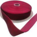 KLTRIBBON Nylon Velvet Ribbon Single Faced,1 Inch X 25Yards Spool (Wine)