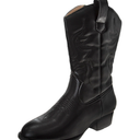 Canyon Trails Cowboy Boots - Traditional Style Cowgirl Comfortable Western Boots for Women & Teen Girls - Black, 7,5