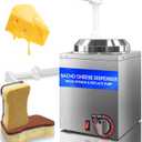 Cheese Warmer Dispenser with Pump,Nacho Cheese Warmer with 2.8Qt Capacity,Electric Hot Fudge Dispenser Caramel Butter Sauce Warmer 400W,86-194 F Temp Adjustable for Salad Jam Seasoning Sauce