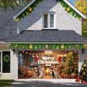 Christmas Garage Door Banner 13x6ft Merry Christmas Dogs Fireplace Theme Backdrop Banners for Outside Indoor Winter Door Cover Garage Wall Covering for Party Garage Decorations
