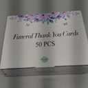 Hunanyume 50 Pack Funeral Thank You Cards with Envelopes, Stickers & Message Inside, 46 in Watercolor Flowers Butterflies Bereavement Sympathy Thank You Cards for Funeral Family Friends Loved Ones (Assorted/Multicolor)