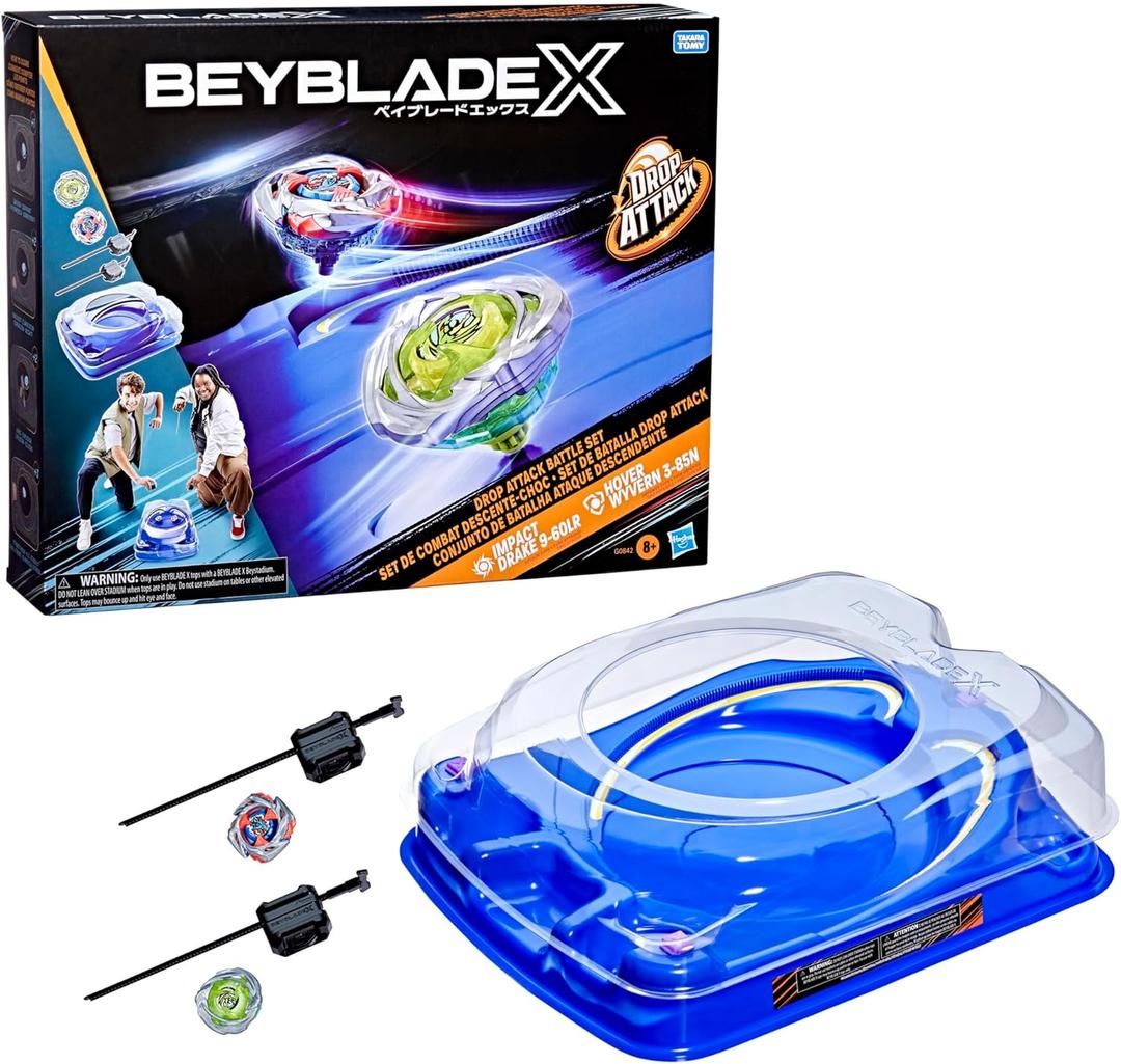 Beyblade X Drop Attack Battle Set with Beystadium Arena,& Hover Wyvern 3-85N, Battling Game Toys, Ages 8+