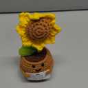Gossby Positive Sunflower Doll Crochet with Card - This is A Little Reminder - Appreciation Gift for Coworker, Best Friend, Teacher, Sister, Mom - Christmas, Birthday, Thank You Gift for Women, Men