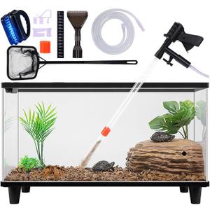ORLYOBABE Fish Tank Cleaner Kit, Gravel Vacuum for Aquarium, Fish Tank Aquarium Vacuum Gravel Cleaner, Aquarium Siphon with Magnetic Fish Tank Glass Cleaner, Aquarium Cleaning Tools Water Changer