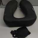 Cabeau Air Travel Pillow for Long Flights  Evolution Plus  U Shaped Memory Foam Neck Support  Removable, Washable Cover  Comfort On-The-Go for Airplane, Train, and Car (Black)