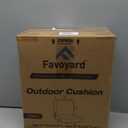 Favoyard Outdoor Deep Seat Cushion Set, 22 x 22 Inch Rainproof & 3-Year Fade Resistant Patio Furniture Cushions, Removable Seat Bottom & Back Cushion Covers with Ties for Chair, Sofa, Couch, Beige