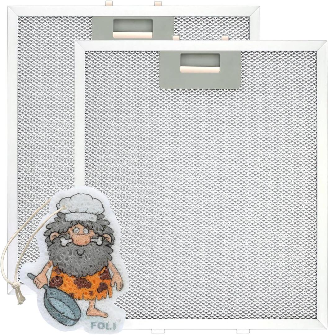 Updated W10169961A Range Hood Filter, Stove Vent Filter, Fits Whirlpool, Ikea, Kitchen Aid, Jenn Air, Aluminum Mesh Range Hood Grease Filters 10.5x12Inch, Hood Filters for Kitchen 2PCS