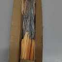 100 Manila Shipping Tags with Wire Attached #1-2 3/4 x 1 3/8 - Small Paper Hang Labels with Metal Ties and Reinforced Hole, Pre-Wired Tags to Tie On