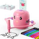 Smart Drawing Robot for Kids,Montessori Educational Painting Toy for 5+ with Voice Interaction&16 Color Pens, Magic Drawing Robot with 150 Learning Word Cards,Ideal Gift for 5+ Year Old Boys Girls, Pink
