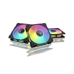 ASUS TUF Gaming TR120 ARGB Fan - Black - Triple Pack Higher Cooling Performance Extra-Thick 28mm Fan Frame, Exclusive Double-Layered LED Matrix Design with 16 Addressable RGB LEDs, Aura Sync
