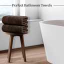 Tens Towels Pack of 8 Towels Set, 2 Extra Large Bath, 2 Hand, 4 Washcloths, 100% Cotton, Lighter Weight, Quicker to Dry, Super Absorbent, Perfect for Bathroom, Brown