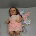 BABESIDE Lifelike Reborn Baby Dolls - 20 Inch Realistic-Newborn Baby Doll Brown Hair Girl Handmade Real Life Toddler Dolls with Clothes and Toy Accessories Gift for Kids Age 3+