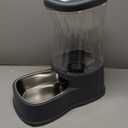 Gardner Pet Automatic Dog Water Dispenser Gravity Stainless Steel Water Waterer Feeder, 100% BPA-Free Large Capacity Water Feeding Bowls for Medium & Large-Sized Dogs,Cats, Other Pets -(2.1 Gallons) (Dark Grey)