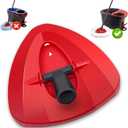 Easywring 1-Tank System,Mop Replacement Heads for O-Ceda Mop Replace Head, Spin Mop Heads Replacements, Microfiber Spin Mop Refills, Easy Cleaning Mop Head Replacement (Red Mop Base 1pcs)