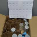 24 Pcs Glass Jars With 296 Spice Labels Preprinted of White and Black Color- 4oz Thicken(2.4mm) Empty Small Herb Seasoning Containers With Bamboo Airtight Lids