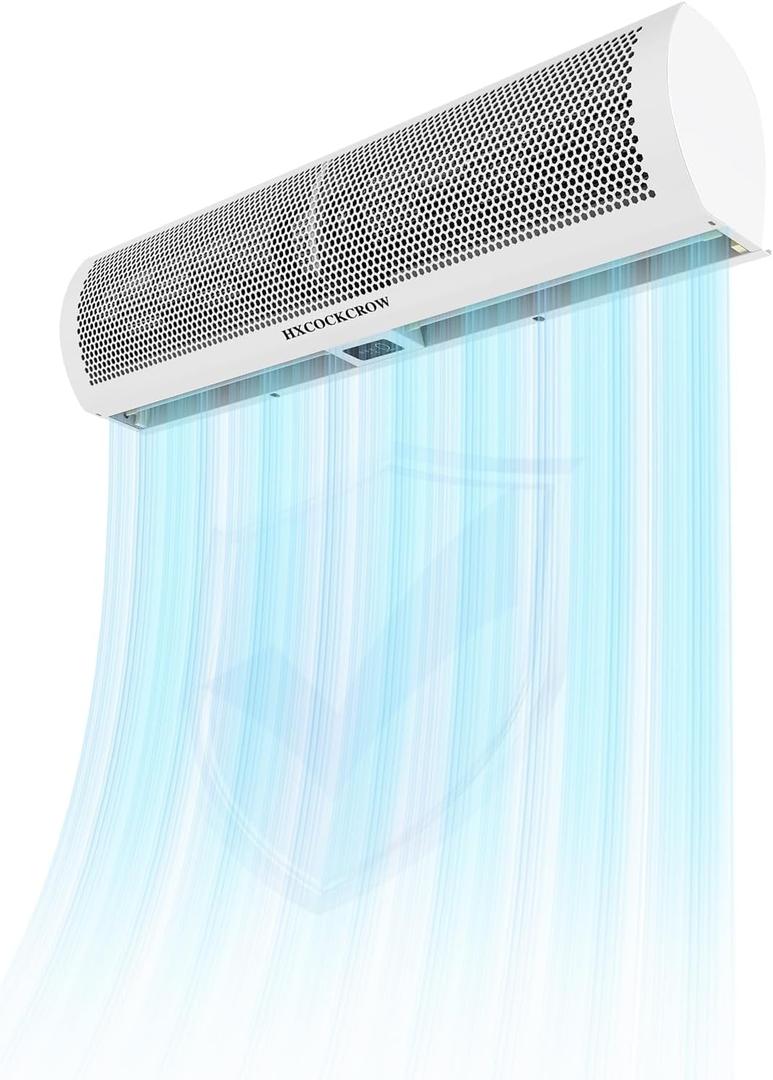 36 Inch Air Curtains for Doors, Wall Mounted Commercial Air Door Fan with Door Magnetic Switch for Home Restaurant Garage Store, 2 Speeds, High Power, Slim & Easy Installation