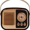 Retro Bluetooth Speaker, Vintage Wireless Speaker,Portable Mini Radio Old Fashion Style for Room Decor Kitchen Desk Bedroom Office,Supports TWS Pairing for iPhone,Android Devices (Black)