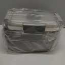 Cherrysea 2Pack Salad Lunch Container, 68oz Salad Bowls with 4 Compartments Tray,Leak Proof Lunch Box with Fork for Men,Women BPA-Free Snack Container with Sauce Container for Dressings-Grey