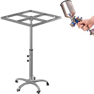 Upgraded Rotating Paint Stand with Wheels, Cabinet Door Spraying Stand, Adjustable 23.635.4 inch Spray Painting Rack, 360 Stainless Steel Rotating Paint Table for Car Doors & Panels
