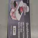 Ourokhome Vegetable Mandolin Slicer, Hand Safe Kitchen Food Shredder with 6 Mandoline Blades, Veggie Waffle Cutter for Potato, Carrot, Zucchini, Onion, Essential Kitchen Gadgets (6 in 1, White)