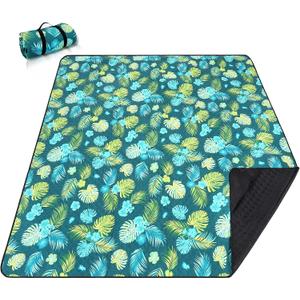 PY SUPER MODE Picnic Blankets Extra Large, Waterproof Foldable Outdoor Beach Blanket Oversized 83x79 Sandproof, 3-Layer Picnic Mat for Camping, Hiking, Travel, Park, Concerts(Yellow Flowers)
