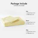 FOSSA Duvet Cover Set 100% Washed Cotton Linen Feel Super Soft Breathable Cozy 3 Pieces Bedding Sets Solid Pastel Yellow California King