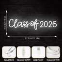 Large Congrats Grad Neon Sign Class of 2026 Led Sign Dimmable 2026 Graduation Decorations Grad Party Light Up Sign Senior College Graduation Gift 21 * 5.3 Inch