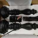 Cinyirong 27.5" Farmhouse Table Lamp for Living Room, Black Lamps Set of 2 with USB A+C Ports, Mid Century Tall Table Lamp for Bedroom, Bedside Lamps for Night Stands(2 Bulbs Included)