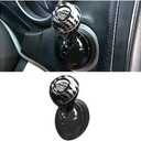 Zpana Car Joystick Push to Start Button Cover, Carbon Fiber Cool Metal Vehicle Engine Starter Stop Button Rocker, Auto Interior One-Touch Push to Start Protector, Universal for Vehicles