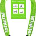 NDakter Bike Chain Lock, 5 Digit Combination Heavy Duty Anti Theft Bicycle Chain Lock,2.62 Ft Long Security Resettable Bike Locks for Bike, Bicycle, Scooter, Door, Gate, Fence-4 mm Thick (Green)