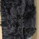 FinRec Soft Black Rugs for Bedroom Living Room, 4x6 Feet Modern Indoor Fluffy Shaggy Area Rug, Non-Slip Fuzzy Furry Rug for Nursery Kids Room Dorm Room Home Decor, High Pile Plush Floor Carpet (4x6 Feet, Black)