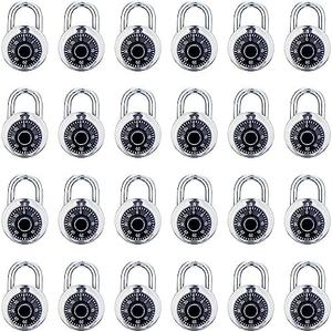 Combination Lock Locker Lock for Gym and School Lockers Safe Combination Padlock Mini Combination Lock (24Pack)