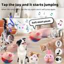 2PCSInteractive Dog Toys,Active Moving Pet Plush Toy with Recording & Music Modes,Jumping Squeaky Song shaking Interactive Dog Ball,Dog Toys to Keep Them Busy,Replaceable Coat (Blue Pig + Red Pig)